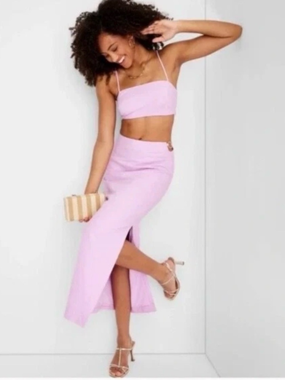 Women's Lilac High-Slit Maxi Skirt — Elegant Everyday Style